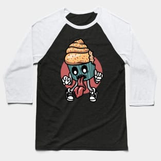 Cartoon Aesthetic Zombie Cupcake Baseball T-Shirt